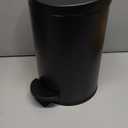 TIPGO 1.2 Gallon Small Black Trash Can, 4.5 Liters Bathroom Garbage Can with lid, Mini Step Trash Bin, Stainless Steel Wastebasket for Bathroom, Bedroom, Office (Matte Black)