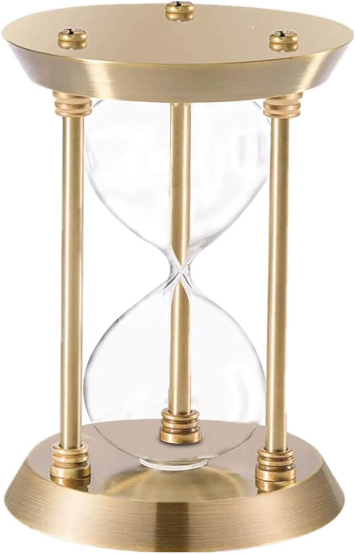 Empty Hourglass Fillable, Large Antique DIY Sand Timer Set, Metal Sand Watch Brass Frame Without Sand, Unity Ceremony Kit for Wedding Home, Desk, Office Decorative