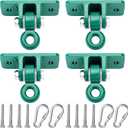 BETOOLL Heavy Duty Swing Hanger Set 10000 lb Capacity for Indoor Outdoor Playground Swing Sets Pack of 4 Green