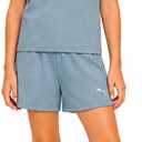 PUMA Girls Athletic Shorts Set - 2 Piece Active Performance TShirt and Gym Bike Kids Shorts Girls Activewear Set (12-14)