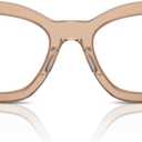 Ray-Ban Rx7681v Jorge Square Prescription Eyewear Frames (Transparent Light Brown/Demo Lens)