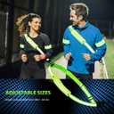 LED Reflective Vest, Bag & Wristbands - Rechargeable Light-Up Gear for Night Running/Cycling/Walking, High-Vis Safety Equipment (Green (whith bag))