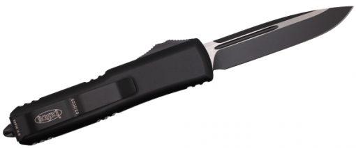 Microtech UTX-85 Black Tactical Automatic Knife, Black Drop Point Blade, OTF, 3.125″ – 231-1 T