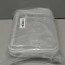 3 Pack Clear Hard Shell Zipper Case, Clear Zipper Pouches Waterproof Makeup Organizer & Travel Toiletry Bag, Diaper Bag Organizing Pouches, Plastic Pouch for Office Home Storage, Large Size (White)