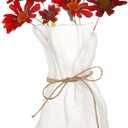 WHJY Glass Purse Vase for Flowers, Glass Bag Vase, Matte Aesthetic Flower Vase Unique Home Dcor for Wedding, Dinning, Bookshelf (Large)