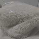 Terrug Cream White Fluffy Area Rug for Living Room, 5x7 Ft Tie-Dyed Shag Throw Rugs, Soft Machine Washable Plush Carpet with Non Slip Backing for Girls Kids Room Bedroom Floor Decoration