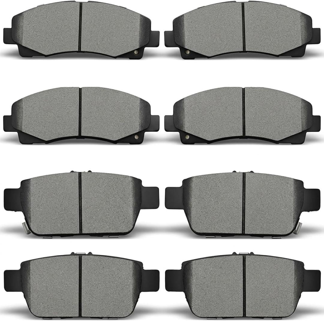 ALADICHE Front & Rear Ceramic Disc Brake Pads for 2006-2014 Honda Ridgeline,for 2009-2014 Acura TL (D1102 D1103)