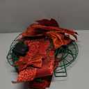 Hmlinktt 3-Piece Outdoor Lighted Christmas Wreath, 61"L Christmas Wreaths with 3 Red Bow & 300 LED Lights, Christmas Wreaths for Front Door with Hook, Wreath Decorations for Home Yard, Green, Set of 2