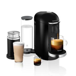Nespresso Vertuo Plus Deluxe Coffee and Espresso Maker by Breville, Piano Black with Aeroccino Milk Frother