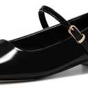 Coutgo Women's Mary Jane Flats Closed Square Toe Ballet Flat Dressy Comfortable Slip on Shoes , Size 8