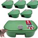 Exterminators Choice - 6 Pack Rat Bait Station Boxes with 1 Key - Heavy Duty Mouse Trap Poison Holder - Great for Catching Rats and Mice - Pest Control - Durable and Discreet