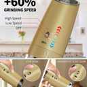 CIRCLE JOY Gravity Electric Salt and Pepper Grinder Set with 2-Speed, Rechargeable Salt and Pepper Grinder Set, Adjustable Coarseness, Whiet LED Light
