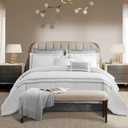 Wonderful White Comforter Set Queen,8-Piece Hydro-Brushed Wooly Feel Hotel Style Modern Luxury Bedding Comforter Set with Matching Fitted Sheet,Flat Sheet,Pillow Sham,Decor Pillows for All Season