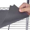 Slendor Wire Shelf Liner 18" x 48" Value Pack of 5 Flat Heavy Duty Waterproof Non-Adhesive Industrial Strength Plastic Mats for Tier Shelving Unit, Gray