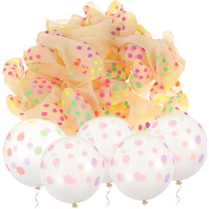 Alipis Glow Dark Neon Balloons Pack of Fluorescent Dots Balloons for Wedding Birthday Festival Decorations