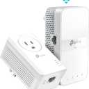 TPLink Powerline WiFi Extender TLWPA7617 KIT  Includes AV1000 Powerline Ethernet Network Adapter and AC1200 Dual Band Extender, Gigabit Port, Passthrough, OneMesh, Ethernet Over Power, Plug & Play