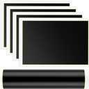 Pndeyo 4 Sheets Laser Engraving Paper, 15.35in x 10.63in Laser Marking Paper, Laser Engraving Marking Paper for Ceramics Crystal Plexiglass Glass Plastic- Black