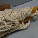 Original Pawleys Island Large Oatmeal DuraCord Rope Hammock 13 ft. x 55 in., 2-Person, 450 lb Capacity, Oak Spreader Bar, Zinc-Plated Hardware, Handcrafted in the USA
