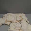 GORGLITTER Men's 2 Piece Outfits Waffle Knit Button Down Shirt Top and Shorts Set Beige X-Large