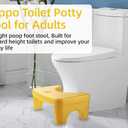 Brippo Toilet Potty Stool for Adults, Bathroom Non-Proof Toilet Assistance Step Stool fits 14"-16" Toilets, 7" Heavy Duty Plastic Portable Squatting Poop Foot Stool with Removable Topper, Yellow