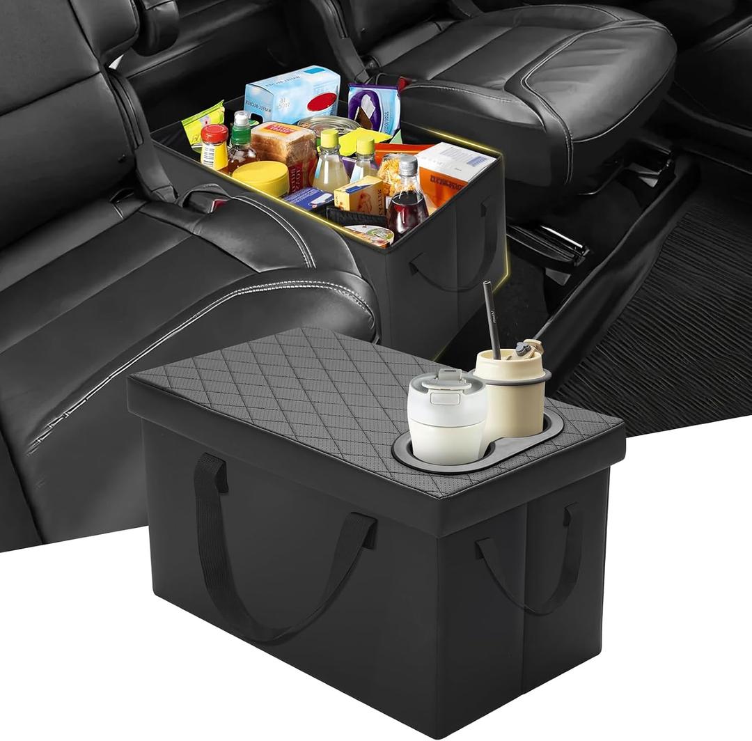 Mixsuper Liner Car Seat Organizer Ford Explorer with Cup Holders Ford Explorer Console Organizer 2020-2025 2026 Explorer Accessories Organizer for Explorer Seat Aisle Storage Box for Travel