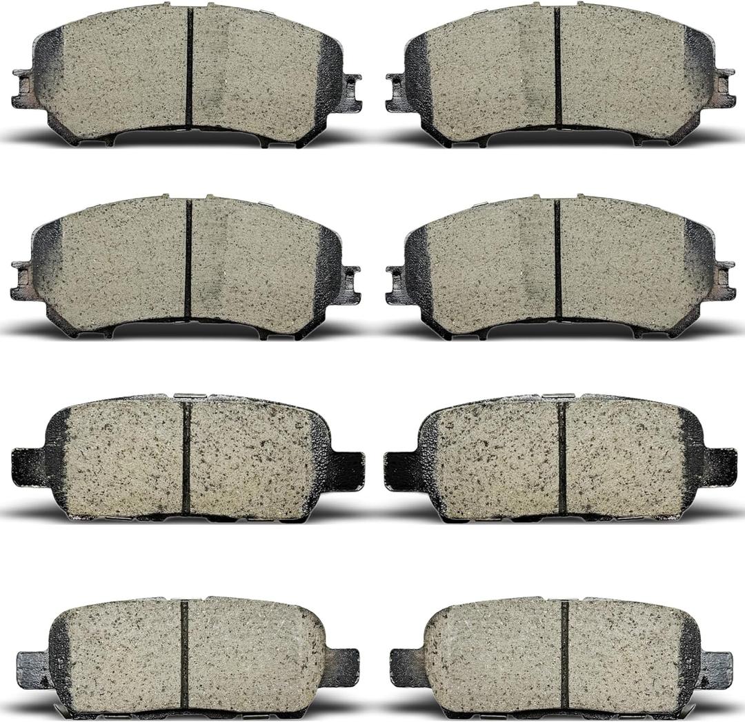 D905 D1737Front Rear Ceramic Brake Pads Compatible with 2014-2020 Nissan Rogue 2 Row Seating Models