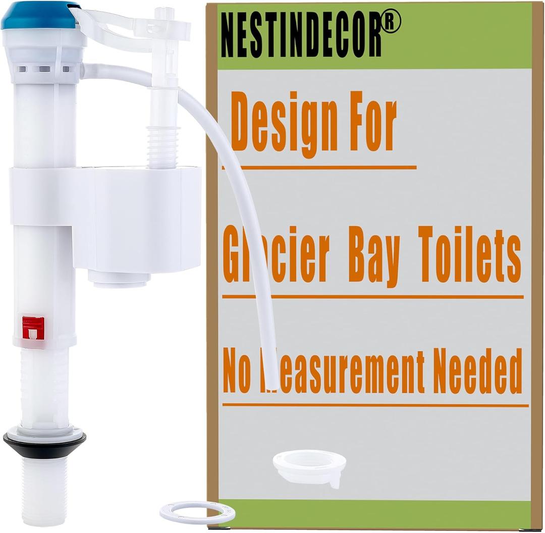 Toilet Flusher Replacement Kit for Glacier Bay  Glacier Bay Toilet Parts,Toilet Repair Kit Inside Tank,Adjustable Fill Valve Replacement Kit for Flapper Toilets