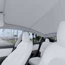 VION Tesla Model Y Roof Sunshade (20262025 New Model Y) Full Blackout (No Light Transmission), Cooler Cabin, Dual-Layer Fabric with Graphene-Enhanced UV Coating, No Sagging Gray