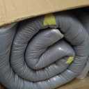 MAXYOYO Grey Triangle Futon Mattress, Japanese Floor Mattress Quilted Bed Mattress Topper, Extra Thick Folding Sleeping Pad Breathable Floor Lounger Guest Bed for Camping, King