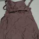 Aleumdr One Piece Swimdress Swimsuit for Women Tummy Control Split Swim Dress Skirt Bathing Suit with Pockets (Medium, Dark Brown)