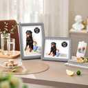 Dark Gray 5x7 Picture Frame,2Pack, Fits 5x7 Photo or 4x6 with Mat, Acrylic Front & Durable ABS Frame, Shatterproof UV-Resistant Tabletop Display, Vertical/Horizontal Home Dcor Frame