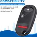 Key Fob Keyless Entry for Honda: Key Fob Replacement for 2001-2005 Honda Civic DX EX LX(not Compatible with Si Trim), 2003-2007 Honda Pilot, NHVWB1U523, NHVWB1U521, 433Mhz