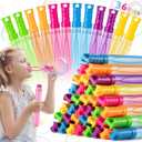 36 Pack Big Bubble Wands Bulk in 6 Colors, Ideal for Easter, Summer, Halloween, Valentine, School Classroom Prizes