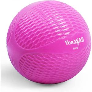 Yes4All Weighted Toning Balls for Exercise, Soft Medicine Balls for Exercise, Pilates, Yoga, Balance, Flexibility, 2-10lbs (I. 5lb - Pink) Yes4All Weighted Toning Balls for Exercise, Soft Medicine Balls for Exercise, Pilates, Yoga, Balance, Flexibility, 2-10lbs (I. 5lb - Pink)