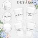 120 Pcs Wedding Plastic Cup 12 oz Wedding Reception Reusable Cups Clear Mr and Mrs Love Laughter Happily Ever After Cups for Bridal Shower Bachelorette Party Supplies Bridesmaid Gift (EXP 02/01/29)