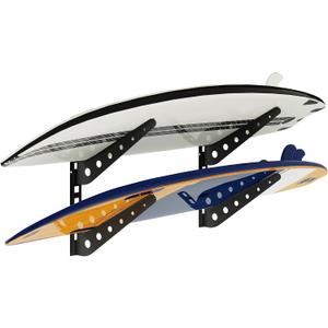 2-6 Board Horizontal Surfboard Rack, Adjustable Surfboard Wall Mount Display, Surfboard Wall Rack Board Storage Mount System at Home and Garage