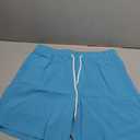 Fasker Mens Swim Trunks with Compression Liner 7" Inseam Quick Dry Bathing Suit Beach Shorts Swimming Trunks with Pockets, Lake Blue, Large
