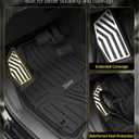 3W Floor Mats & Cargo Liner Fit for Honda CR-V 2023-2026 (Include Hybrid) | Fit for (Upper Positon) Trunk Unscented All-Weather TPE Heavy-Duty Car Mats Stain Prevention Easy to Clean