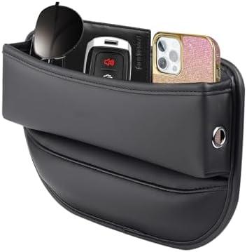 YLXGT Car Seat Gap Filler Organizer and Storages Automotive Accessories Universal for Car SUV Truck Fill The Gap Between Seat and Console Stop Things from Dropping Black 1Pc