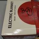 Electric Throw Blanket Heated Throw 50''x60''- Wheat Pattern Flannel & Sherpa Heated Lap Blanket with 5 Heat Settings & 4-Hour Auto Shut-Off, ETL & FCC Certified, Machine Washable Home Use, Green