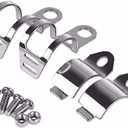 1pair Metal Motorcycle Modified Turn Signal Light Indicator Mount Bracket Clamp 30-45mm (Chrome)