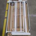 Mom's Choice-GROWNSY Baby Gate for Stairs, 29.5"-48.4" Pressure Mounted Baby Gate for Top of Stair&Doorway with V-Shaped Rods, Anti-Trip Pedal, Extra Wide Stairs Dog Gate Easy Install w/Red Reminder, White