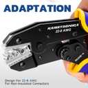 haisstronica Crimping Tool for Non-Insulated Terminal,AWG 22-8 Ratchet Wire Crimper Tool,Wire Terminal Crimper HS-7327, 60mm x 230mm