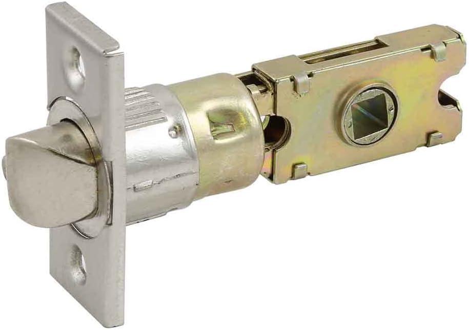 6-Way Replacement Square Spindle Entry Door Latch, Fits Emblem Series Locksets, Satin Nickel  Design House, 582189