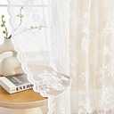 White Lace Curtains 84 Inches Long for Living Room Bedroom Victorian Floral Sheer Curtains 2 Panels Set Rod Pocket Light Filtering Vintage Western Edges Crochet Drapes for Window Decor, 52x84
