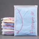 FireKylin 50PCS Shirt Bags, 8" x 10" Frosted Zipper Plastic Bags for Clothes, Resealable Shirt Shipping Packaging Bag, 3 Mil