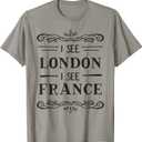 I See London I See France Adult & Youth T-Shirt (Gray, XL)