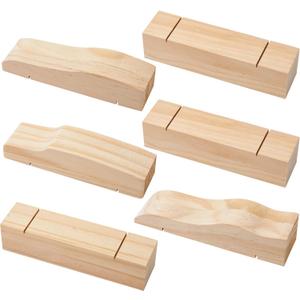 Soaoo 6 Pcs Derby Car Kit Body Blocks for Pine Wood Racing Pre Cut Derby Cylinder Weight Holes Sleek Aerodynamic Design Compliant Axle Slots Ready to Paint and Customize