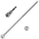 (80Pcs)#10x5 Self-Tapping Screws for Wood 410 Stainless Steel Hexagon Head Quick Tapping