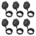 PATIKIL 19mm Door Lock Dust Cover, 10 Pack PE Plastic Waterproof Keys Panel Cam Lock Dust Cover Caps for 19mm Cam Lock, Black
